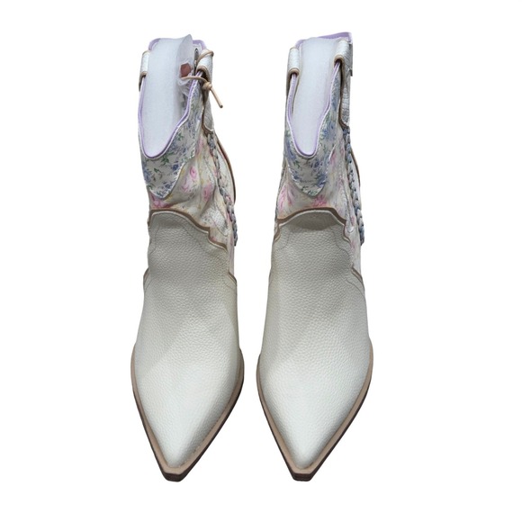 Women's Floral Western Cowboy Boots Size 9 Boho Cottagecore Prairie Cowgirl Boot - Picture 6 of 11